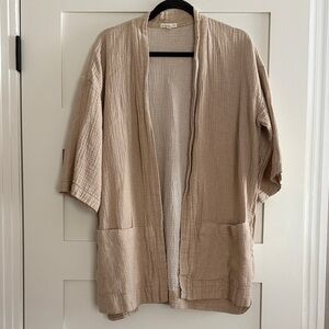Linen/Cotton Blend Cardigan Jacket